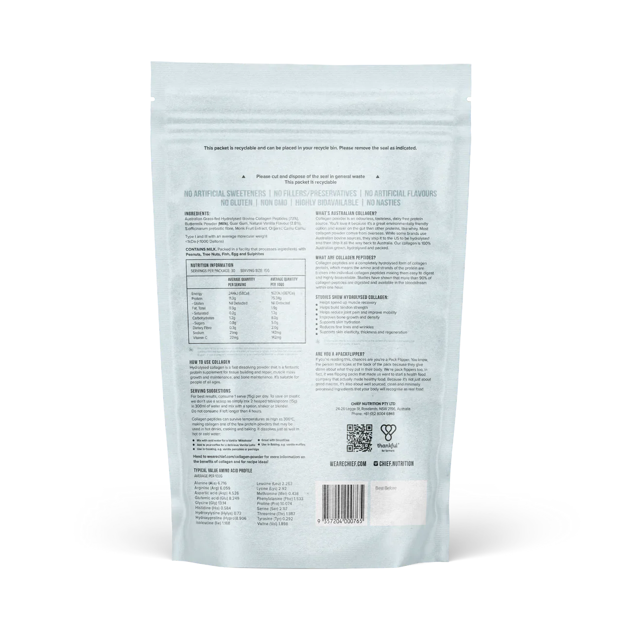 Chief Collagen Protein Creamy Vanilla