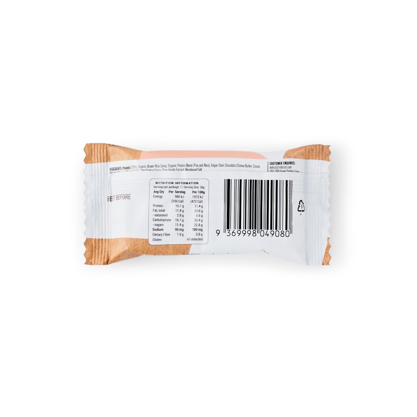 Fodbods Mint Chocolate Mini Protein Bars 30g