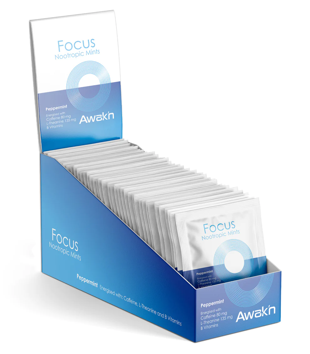 Awak'n Focus Nootropic Mints Box of 28