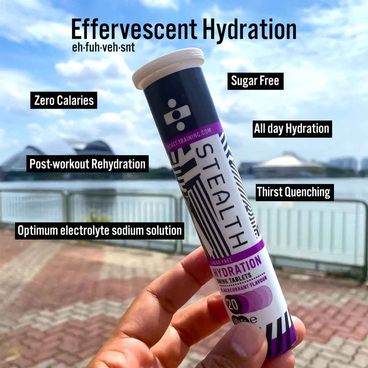 Stealth Electrolyte Hydration Drink Infographic