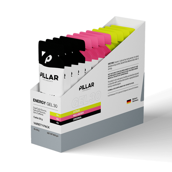 PILLAR Energy Gel Mixed box  of 12