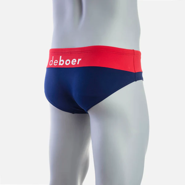 Deboer Rise 1.0 Swim Brief - Red &amp; Navy