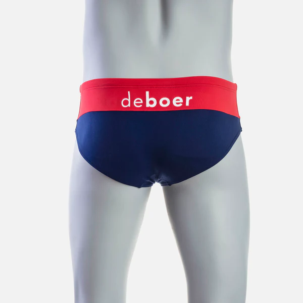 Deboer Rise 1.0 Swim Brief - Red &amp; Navy