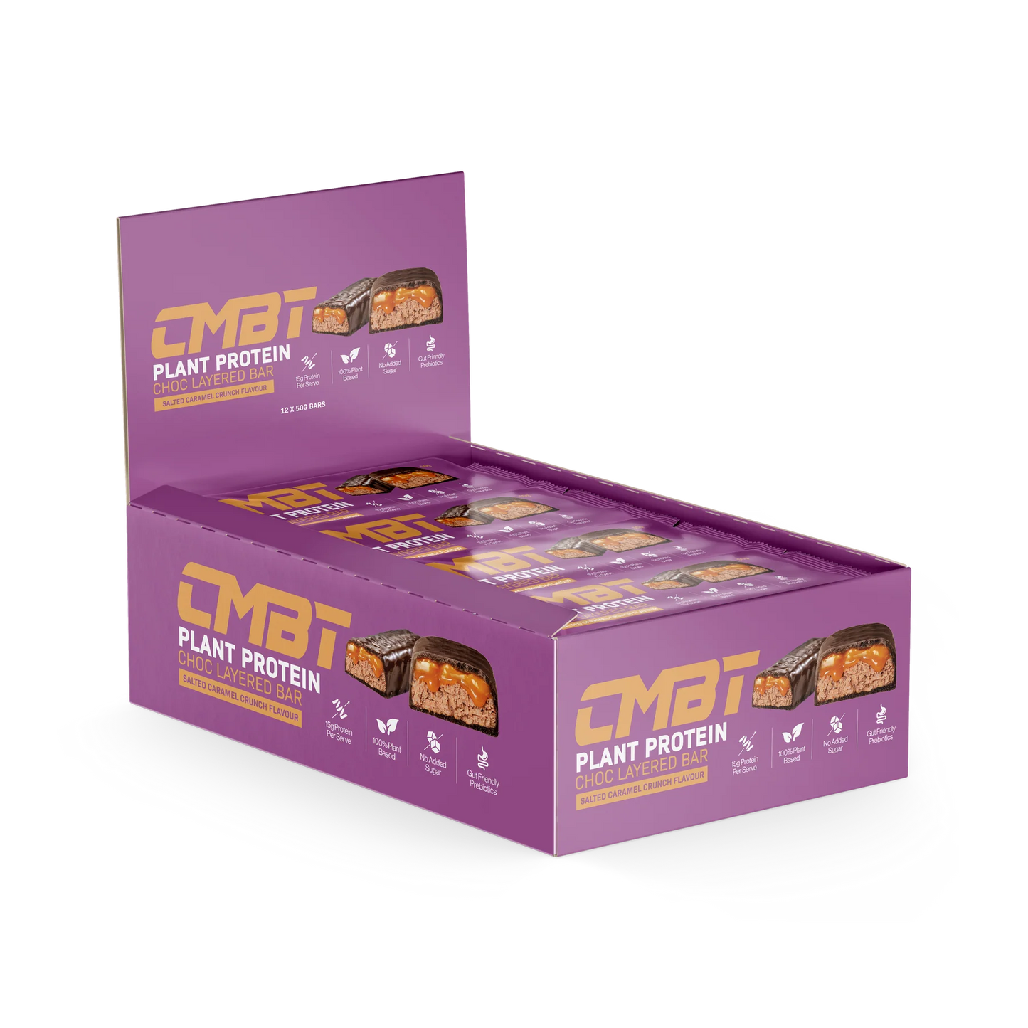 CMBT Plant Protein Choc Layered Bar - Salted Caramel Crunch