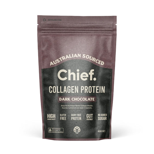 Chief Collagen Powder Protein Dark Chocolate Front