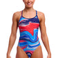 WAVE CRAZE  Ladies Diamond Back One Piece Funkita