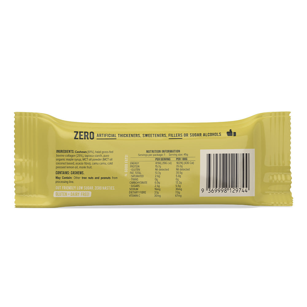 Chief Collagen Protein Bar Lemon Tart Nutrition 