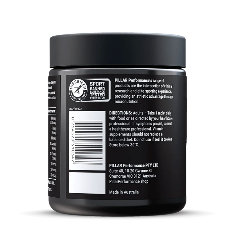 PILLAR Performance Ultra B Active Energy Production Directions 