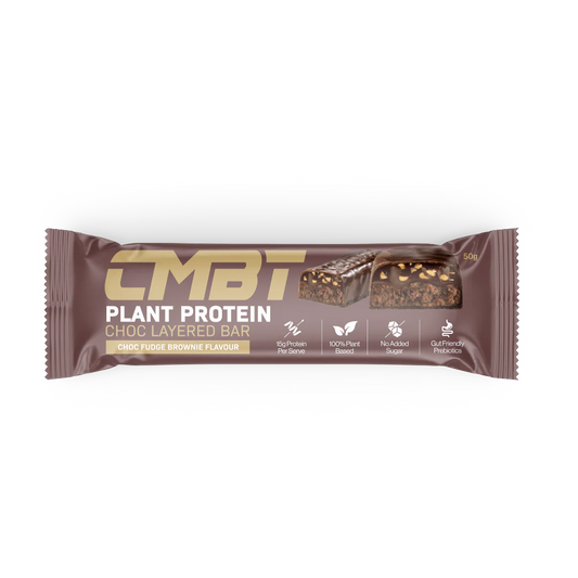 CMBT Plant Protein Choc Layered Bar Choc Fudge Brownie