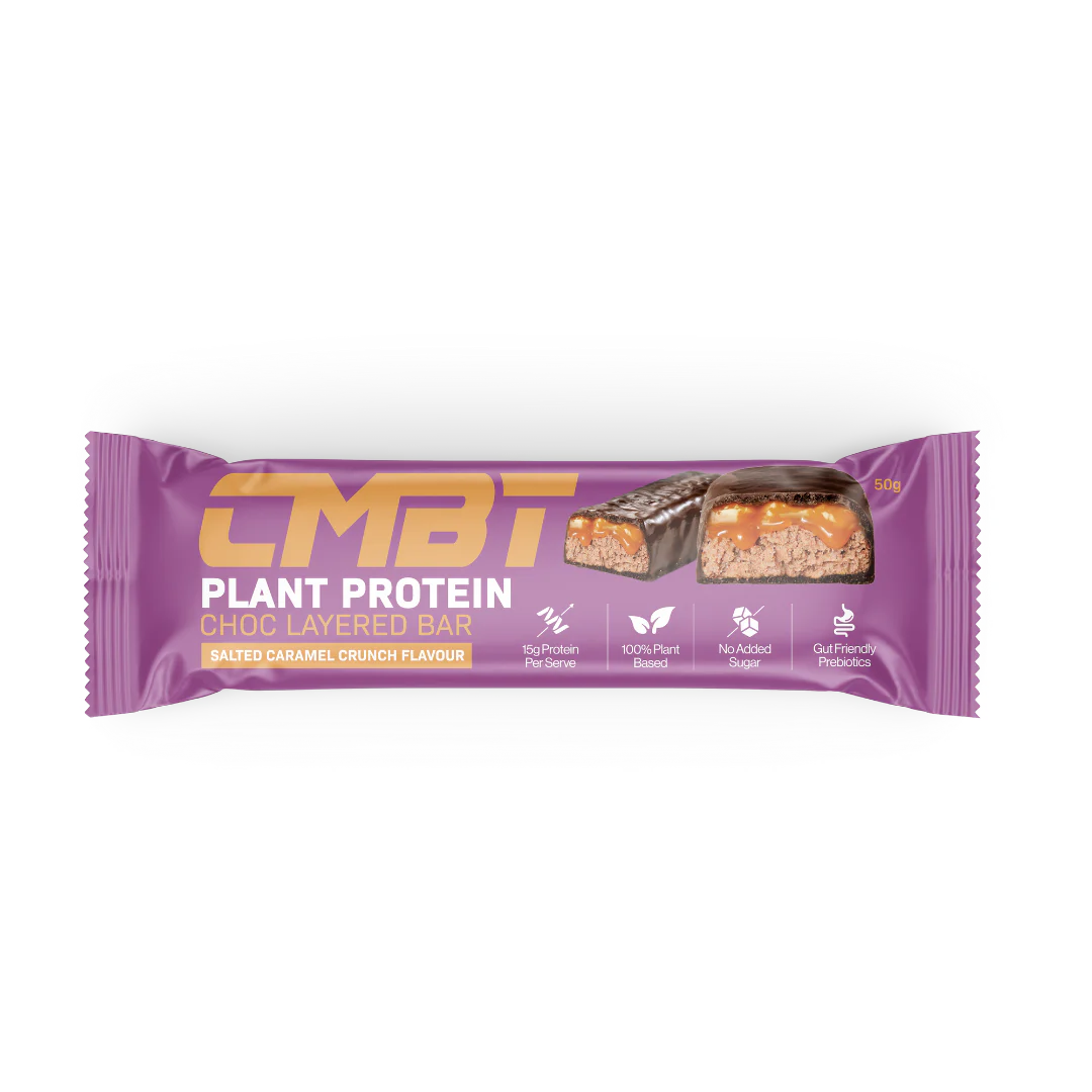 CMBT Plant Protein Choc Layered Bar Salted Caramel Crunch