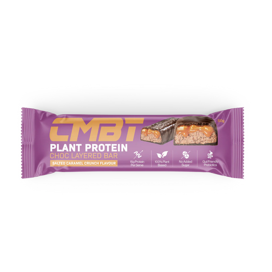 CMBT Plant Protein Choc Layered Bar Salted Caramel Crunch