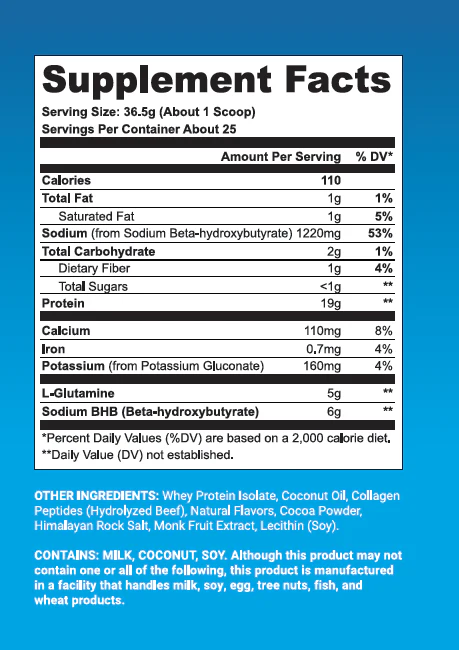 SFuels Revival Chocolate Nutrition Information