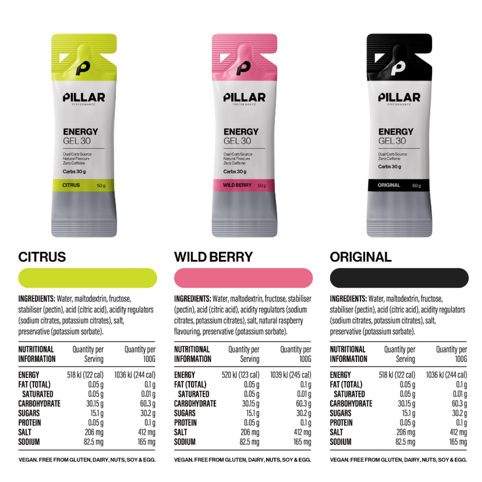PILLAR Energy Gel 30