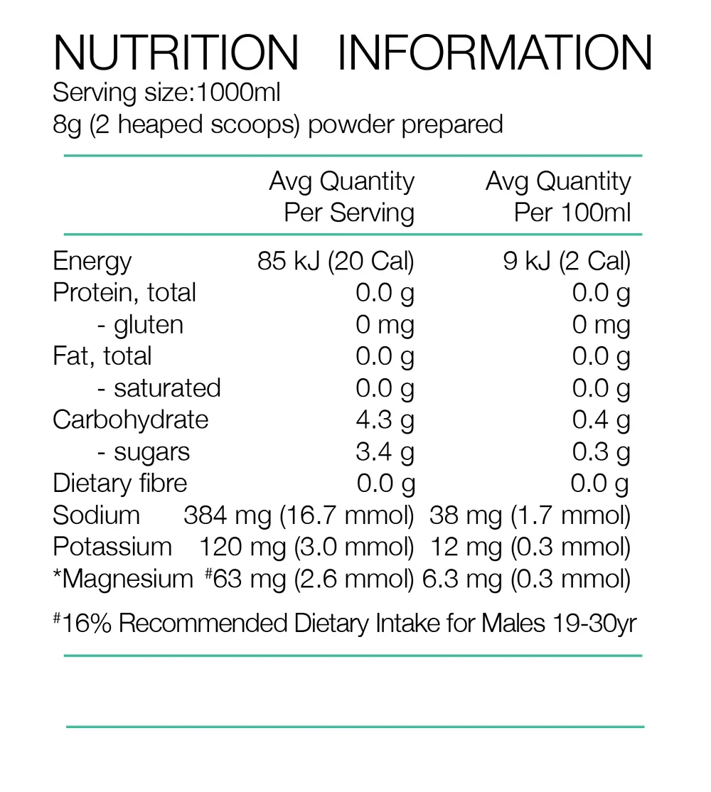 PURE Electrolyte Hydration Low Carb 160g