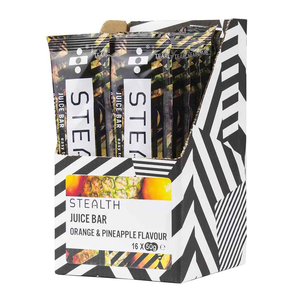 Stealth Energy Juice Bar Gel 50g Orange Pineapple Box 