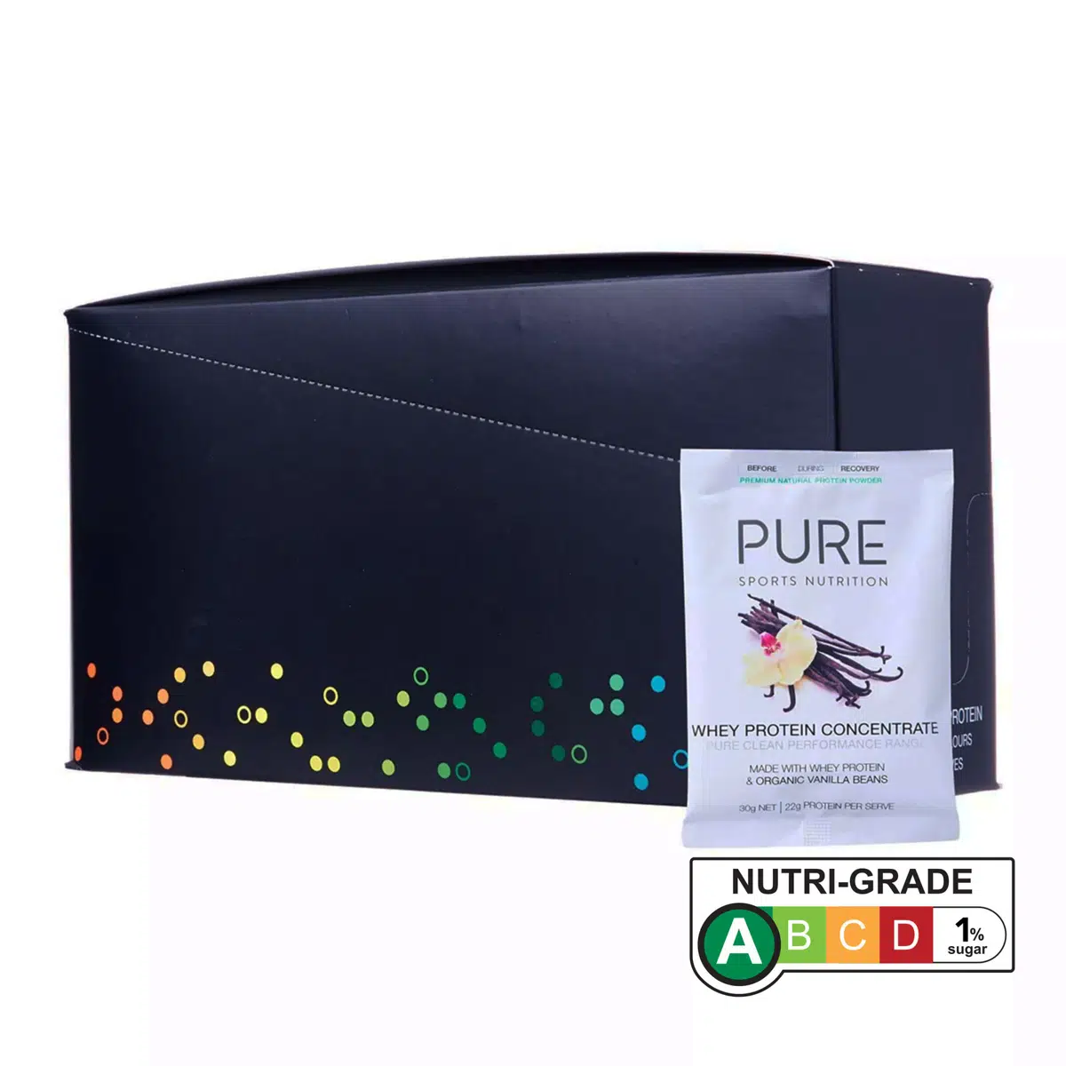 PURE Whey Protein Vanilla - 30g sachet / 1 serves Box 