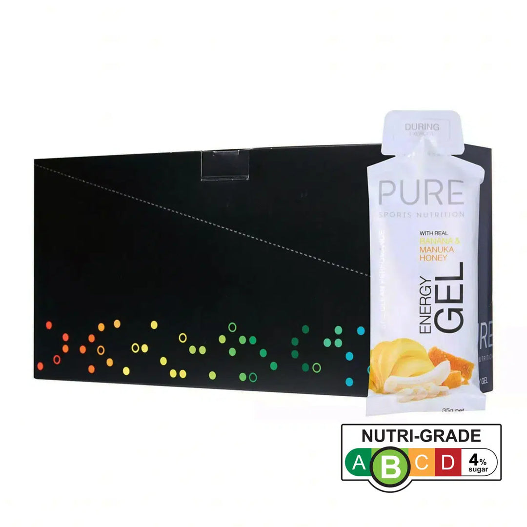 PURE Energy Gel 35g Banana Manuka Honey Box 