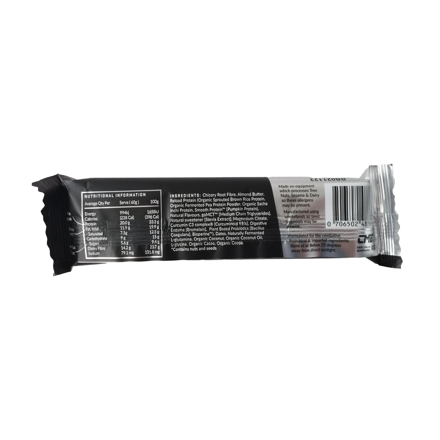 CMBT Reload Protein Bars Coconut Rough Back 