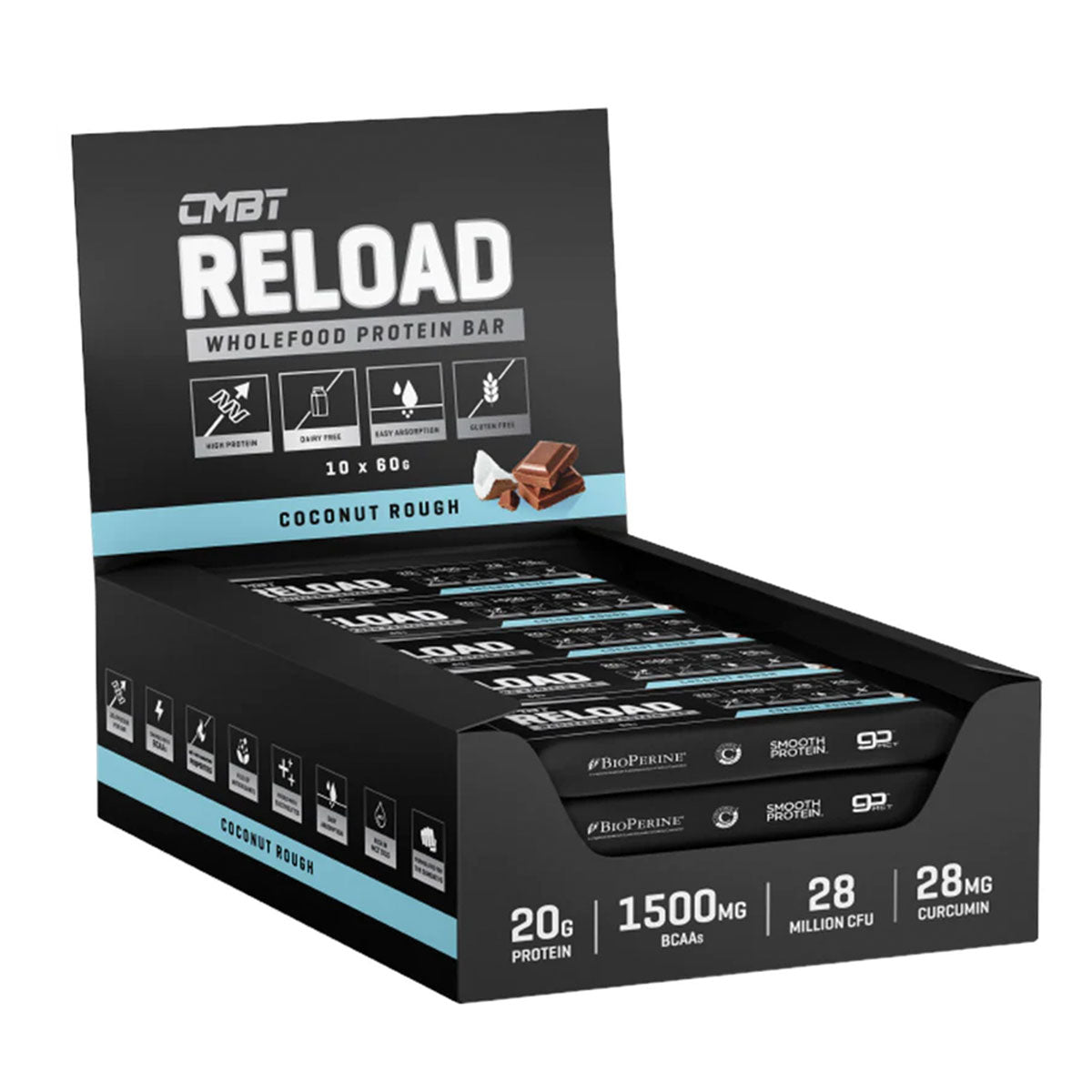 CMBT Reload Protein Bars Coconut Rough Box 