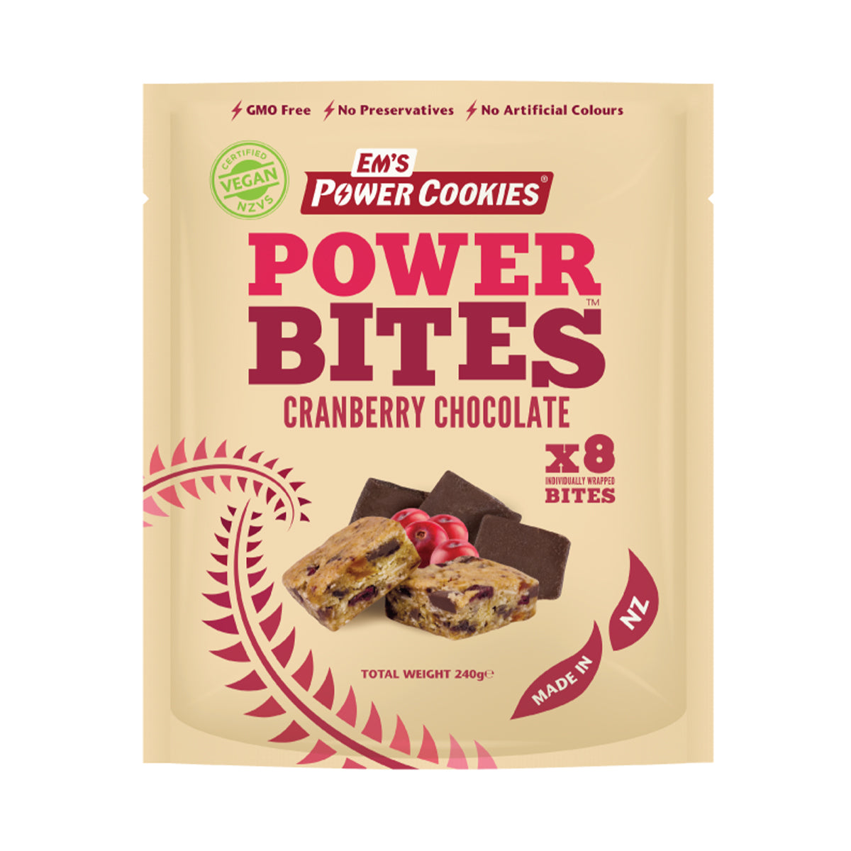 EM's Power Bites Cranberry Chocolate 