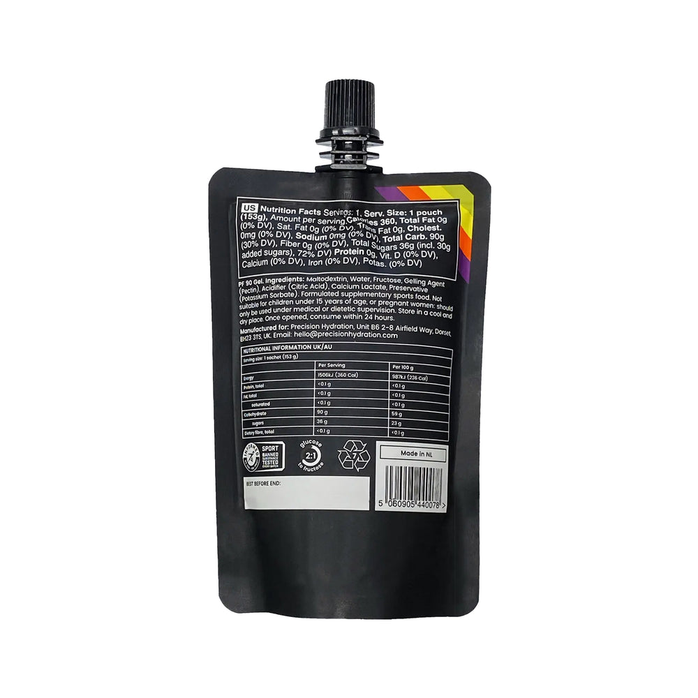Precision Fuel & Hydration PF90 Gels Back 
