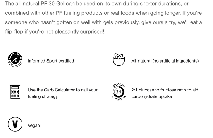 Precision Fuel &amp; Hydration PF30 Caffeine Gel Certifications